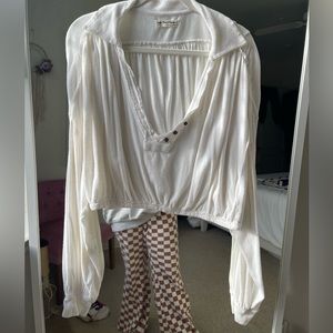 We The Free White Crop Long Sleeve